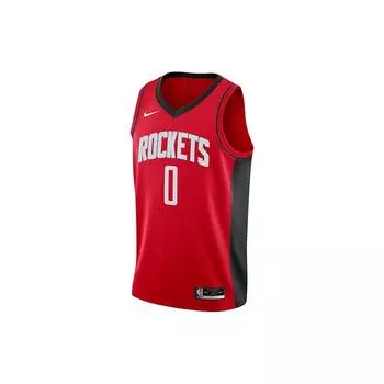 Nike НБА Swingman Хьюстон Рокетс Уэстбрук Нет. 0 Баскетбольная майка без рукавов мужская, красная CW3666-657 S