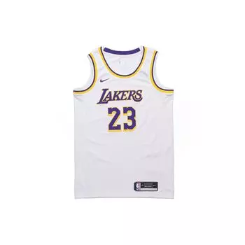 Nike NBA Swingman Jersey Lakers #23 LeBron James Мужская майка белая CW3595-101 M