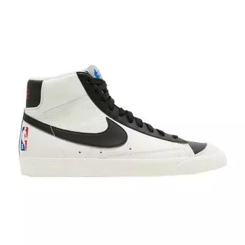 Nike NBA x Blazer Mid 77 EMB 75th Anniversary — Мужские кроссовки Trail Blazers White Sail, Чили-красный DD8025-101 40.5