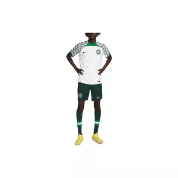 Nike Нигерия 2022/23 Матч выездная майка белый/зеленый/черный Мужская уличная одежда DN0630-100 S