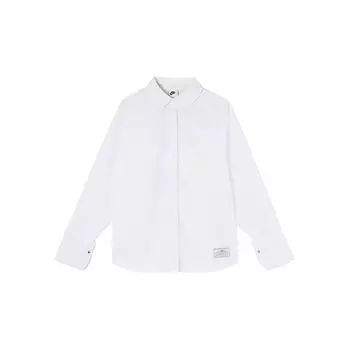 Nike Nsw Icon Clash тканая спортивная рубашка с длинным рукавом женские топы белые DD5051-100 M