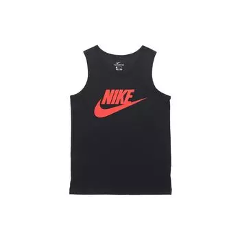 Nike Nsw Tank Icon Futura Повседневный спортивный дышащий жилет с логотипом для мужчин, топы, черный AR4992-010 S
