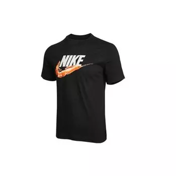 Nike Nsw Tee 1 Food Shrimp Logo Print Спортивная футболка с короткими рукавами Мужские топы Черные DD1289-010 L