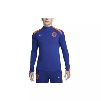 Nike Облегающие футбольные майки с логотипом Нидерланды Strike Elite, мужские топы, темно-королевский, синий, безопасный оранжевый FJ1931-455 L