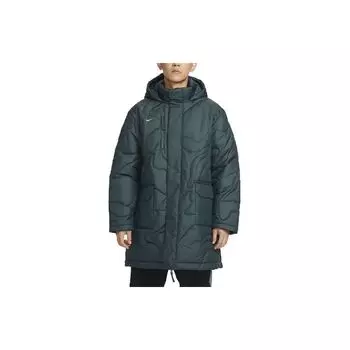 Мужская хлопковая куртка с капюшоном и длинными рукавами с логотипом Nike однотонного цвета Куртка Deep-Jungle FB6337-328 L