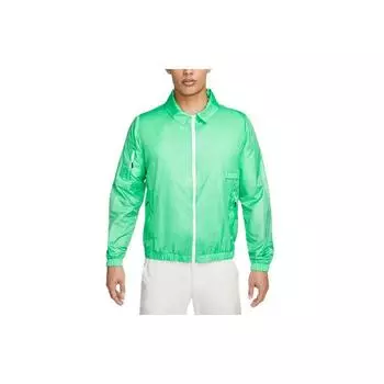 Nike Однотонная куртка с длинным рукавом и застежкой-молнией, мужские куртки, весенне-зеленый DX9215-363 XL
