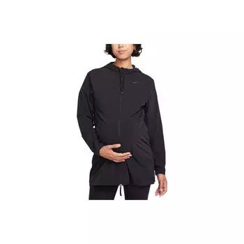 Nike Однотонная повседневная куртка с капюшоном на молнии, женские куртки, черный цвет FB4686-010 XS