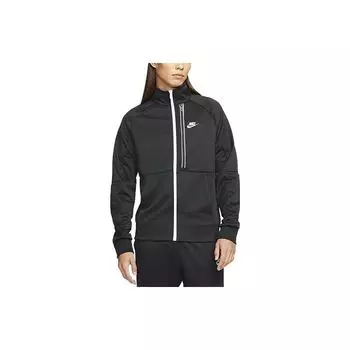Nike однотонная повседневная куртка с вышитым логотипом и воротником-стойкой, мужская верхняя одежда, черная DA0004-010