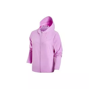 Nike Однотонная солнцезащитная быстросохнущая куртка с капюшоном женская куртка лавандово-розовый FB7481-532 S