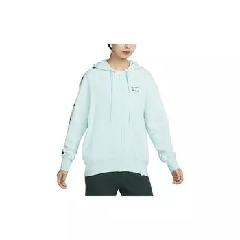 Nike Однотонная свободная куртка с капюшоном и длинными рукавами, женские куртки, светло-голубые FB8048-346 XXL