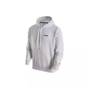 Nike Однотонная толстовка с капюшоном Dri-Fit на шнурке, быстросохнущая повседневная толстовка Мужские топы Summit-White FN3396-025 L