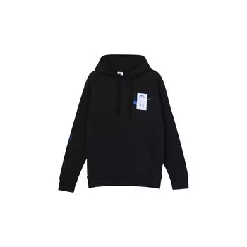 Nike Однотонная толстовка с логотипом и принтом, мужские топы, черный DX1084-010 M