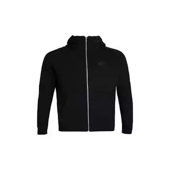 Nike Однотонная трикотажная повседневная куртка с капюшоном Мужские куртки Черный 886072-010 XXL