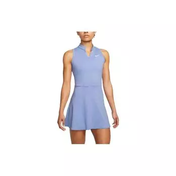 Nike Solid Color Logo Print Tennis Sports Quick-Dry Airfulless Dress Women Dresses Blue DD8731-569 XL