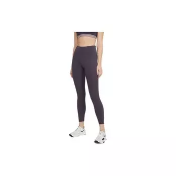 Nike Однотонные обтягивающие спортивные эластичные брюки женские низы фиолетовые BQ9995-573 M