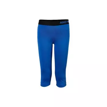 Nike Однотонные спортивные брюки длиной три четверти, мужские, синие, 589392-480 S