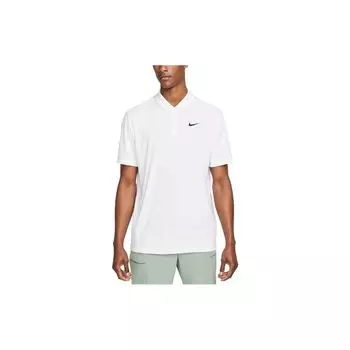 Nike Однотонный поло с логотипом и короткими рукавами на пуговицах, мужские топы белого цвета DH0857-100 L