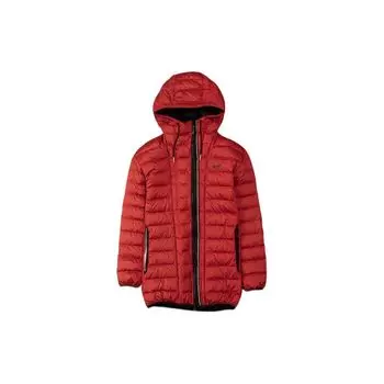 Nike Однотонная Повседневная Толстовка на Молнии с Капюшоном и Длинным Рукавом Пуховик Женский Верхняя Одежда Красный 683869-696 L