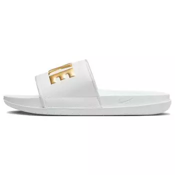 Nike Offcourt Slide White Metallic Gold Женские кроссовки BQ4632-106 35.5