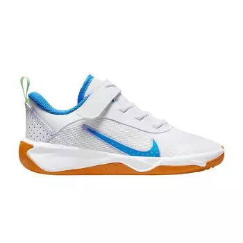 Nike Omni Multi-Court PS White Photo Blue Детские кроссовки Vapor-Green Total-Orange DM9026-107 28