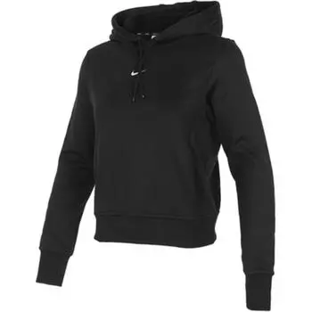 Nike One Tf Po Hoodie Lbr Женская толстовка с капюшоном черная FB5211-010 L