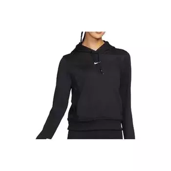 Nike One Tf Po Hoodie Lbr Женская толстовка с капюшоном черная FB5211-010 L
