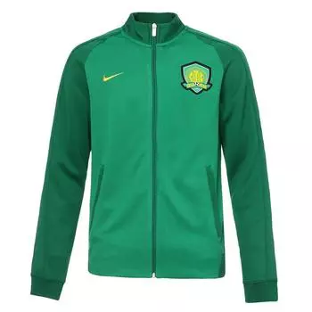 Nike Оригинальная куртка N98 Lifestyle Series с логотипом, удобным воротником-стойкой, футбольная куртка для мужчин, зеленая 849148-302 S