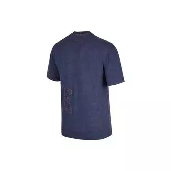 Nike Oversized-вышивка буквами с круглым вырезом, облегающий пуловер, футболка с короткими рукавами, топы унисекс, синий DX5836-410 M