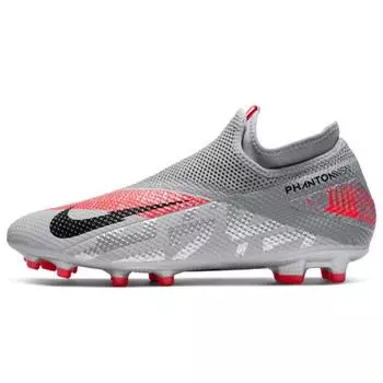 Nike Phantom Vision 2 Academy Dynamic Fit MG Metallic Grey Crimson Мужские кроссовки Metallic-Bomber-Grey Particle-Grey Laser-Crimson CD4156-906