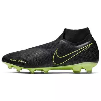 Nike Phantom Vision Elite DF FG Черные мужские кроссовки Volt AO3262-007 41