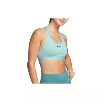 Nike Поддерживающий облегающий спортивный бюстгальтер с логотипом Swoosh, женское нижнее белье, минерал DX6822-309 S