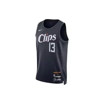 Nike Пол Джордж Нет. 13 Clippers 2023-24 City Edition Джерси Мужские топы Черный Серый DX8505-419 M