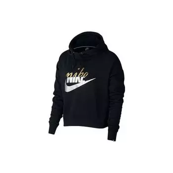 Nike Повседневная флисовая толстовка с капюшоном Женская толстовка Черная AJ0097-010 L