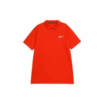Nike Повседневная рубашка поло с коротким рукавом и логотипом, мужская, красная, CW6851-657 L