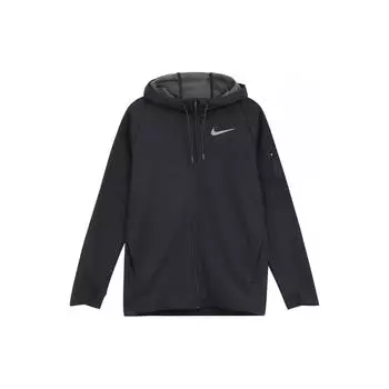 Nike Повседневная спортивная куртка с капюшоном на флисовой подкладке, мужская куртка черного цвета CJ5187-010 L