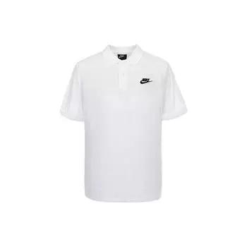 Nike Повседневная спортивная рубашка-поло с коротким рукавом и воротником, мужские топы, белая CJ4456-100 XL
