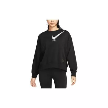 Nike Повседневная толстовка с круглым вырезом и логотипом, женская толстовка черного цвета DV8019-010 XL