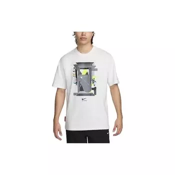 Nike Повседневный пуловер с круглым вырезом и коротким рукавом, мужские топы, белый цвет FV3729-100 XXL