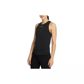 Nike Принт логотипа Slim Fit Майка Женские топы Черный DD0616-010 L