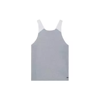 Nike Принт логотипа Slim Fit Спортивная майка Женская топы Серый 862775-012 M