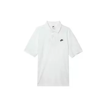 Nike Приталенная рубашка поло с коротким рукавом и логотипом, мужские топы, белые FN3895-100 XL