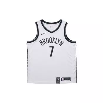 Nike Прямая посадка быстросохнущая баскетбольная майка - Nets Kevin Durant No. 7 Мужская футболка белая 864401-103 L