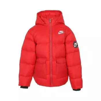 Nike Пуховик Простая удобная повседневная детская куртка красного цвета FV6969-657 XL