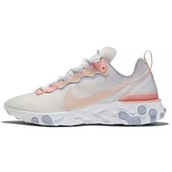 Nike React Element 55 Pale Pink Женские кроссовки Oxygen-Purple-Pink-Tint-Washed-Coral BQ2728-601
