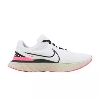 Мужские кроссовки Nike React Infinity Run Flyknit 3 White Hyper Pink Pearl-White Black DH5392-101 42