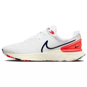 Nike React Miler 3 White Bright Crimson Obsidian Мужские кроссовки Sail DD0490-103 45