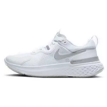 Nike React Miler Белые женские кроссовки Pure-Platinum Metallic-Silver CW1778-100
