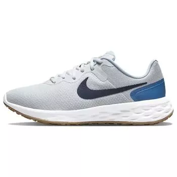 Nike Revolution 6 Next Nature Pure Platinum Thunder Blue Мужские кроссовки Серые Темно-Марина-Синие Изношенные-Синие DC3728-009 44.5