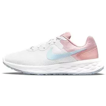 Nike Женские кроссовки Revolution 6 Next Nature White Pink Glaze Hydrogen Polar Hydrogen-Blue DC3729-100 35.5