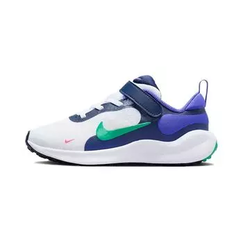 Nike Revolution 7 PS Midnight Navy Stadium Зеленые детские кроссовки Бело-персидский-фиолетовый FB7690-101 25